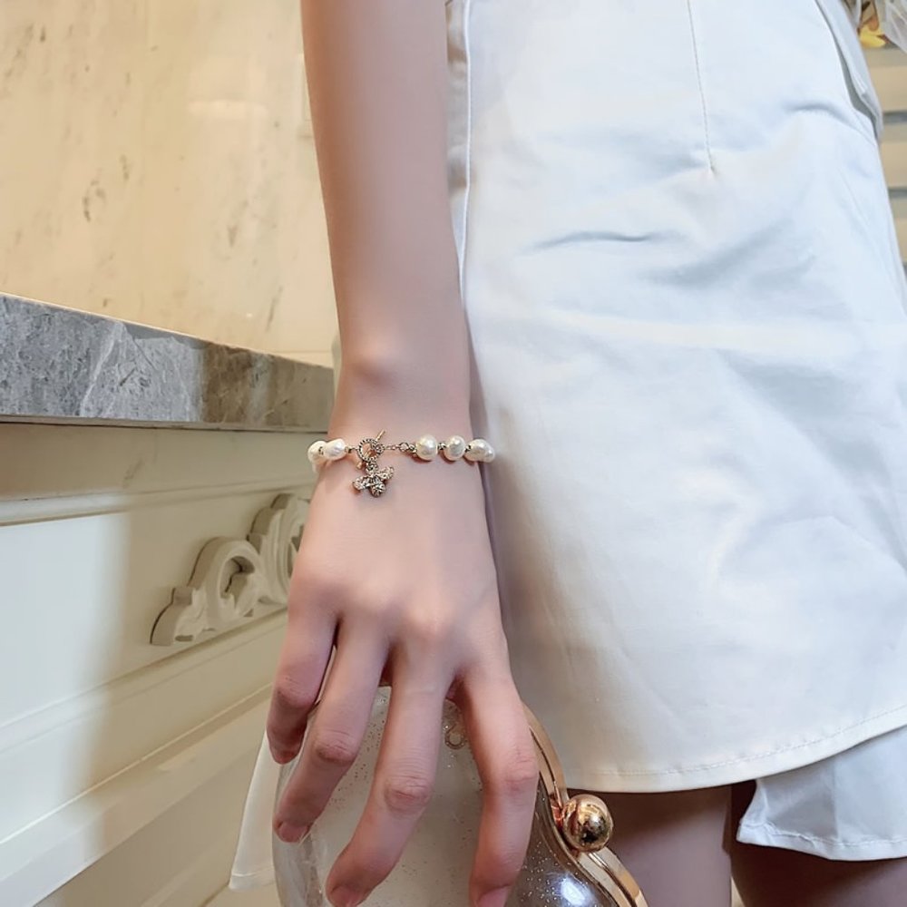GOLICC Baroque Natural Freshwater Pearl Bracelet - Picture 7 of 10